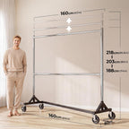 Commercial Heavy Duty Clothing Rack Z Base Rolling