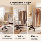 Commercial Heavy Duty Clothing Rack Z Base Rolling