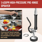 Commercial Kitchen Pre-Rinse Spray Tap Double Pedestal Faucet