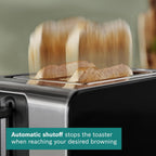 Compact 2 Slot Stainless Steel Toaster