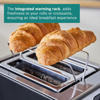 Compact 2 Slot Stainless Steel Toaster
