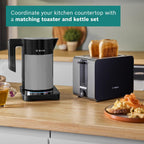Compact 2 Slot Stainless Steel Toaster