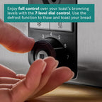 Compact 2 Slot Stainless Steel Toaster