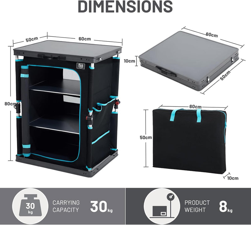 Compact Camping Storage Pop Up Folding Kitchen Unit
