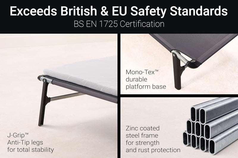 Compact Folding Bed with E-Fibre Mattress