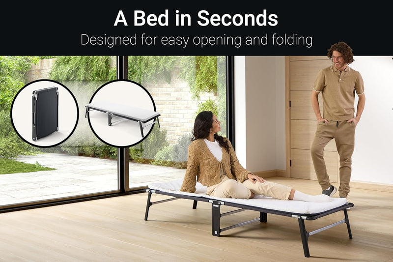 Compact Folding Bed with E-Fibre Mattress
