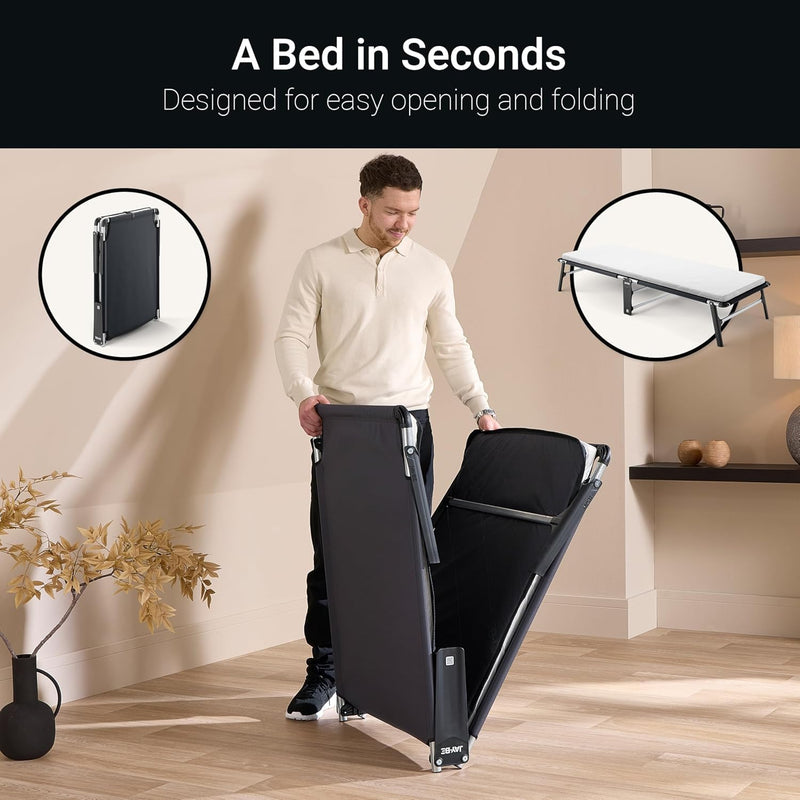 Compact Folding Bed with Mattress Storage Cover