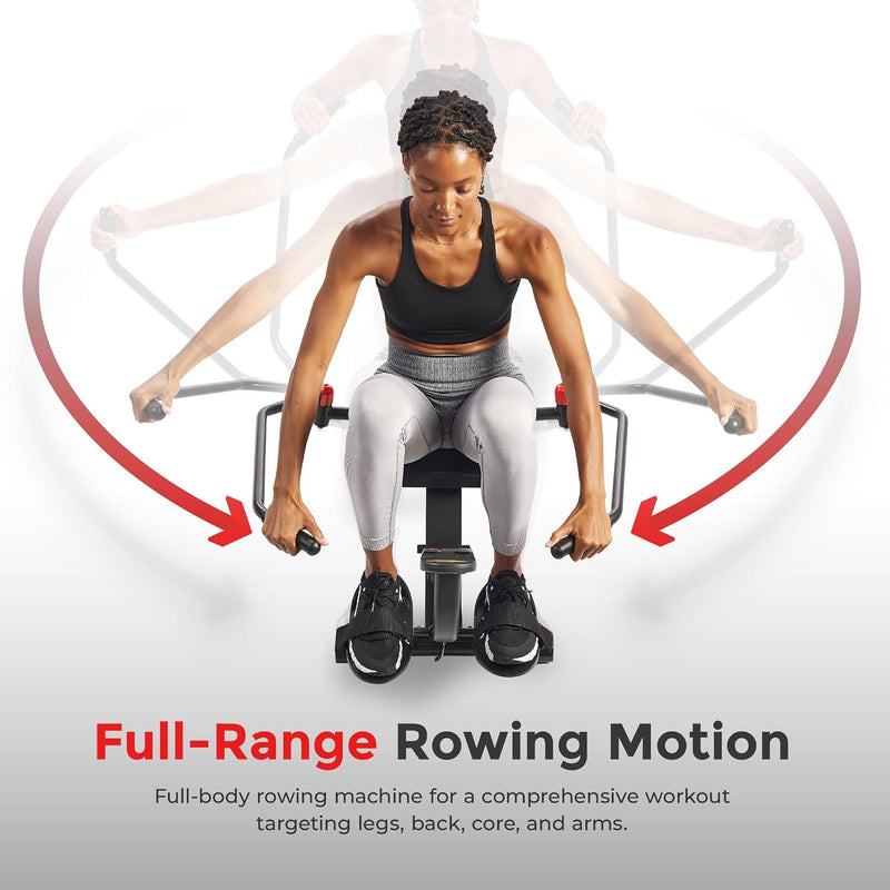 Compact Hydraulic Rower with 12-Level Resistance