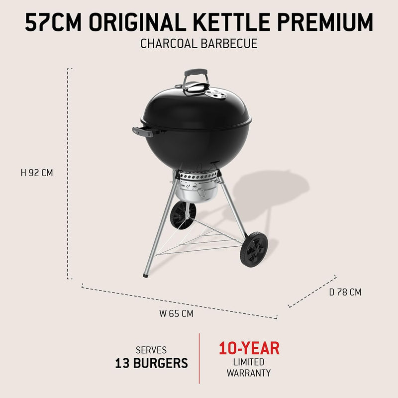 Compact Kettle Barbecue Porcelain-Enamelled Lid Bowl