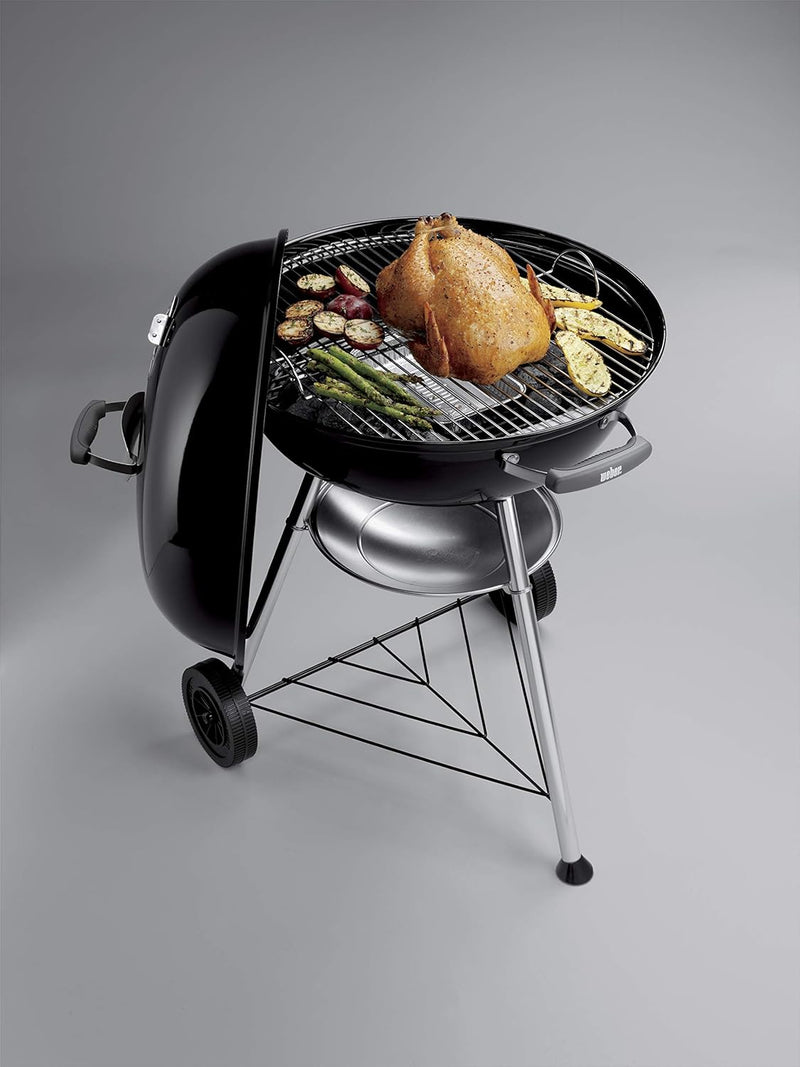 Compact Kettle Barbecue Porcelain-Enamelled Lid Bowl