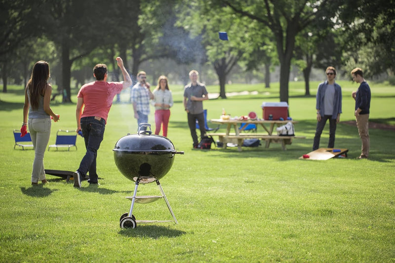 Compact Kettle Barbecue Porcelain-Enamelled Lid Bowl