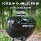 Compact Kettle Barbecue Porcelain-Enamelled Lid Bowl