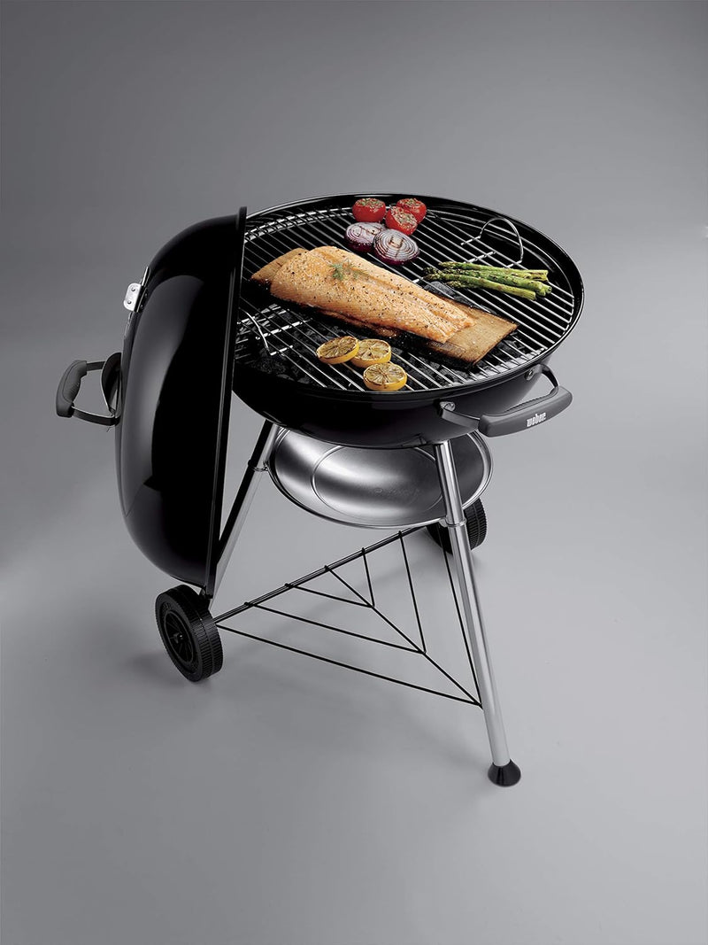 Compact Kettle Barbecue Porcelain-Enamelled Lid Bowl