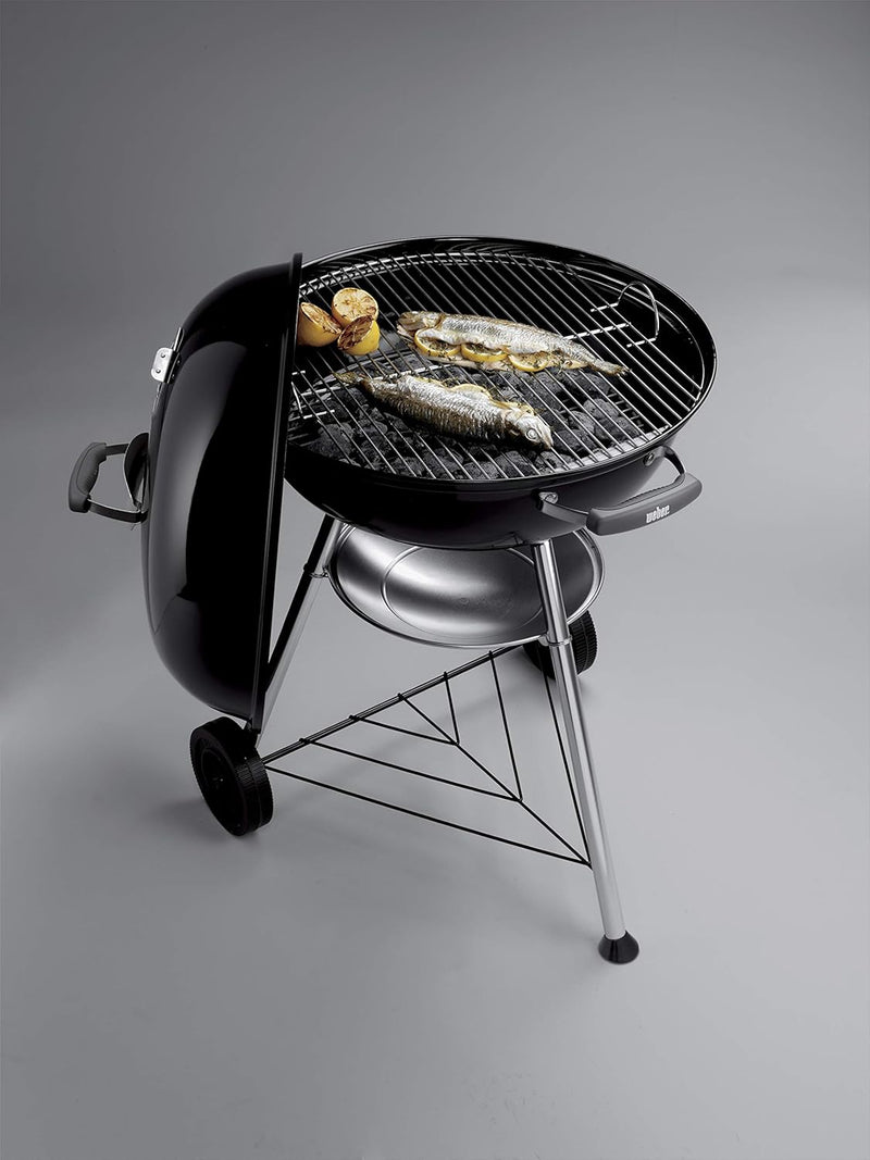 Compact Kettle Barbecue Porcelain-Enamelled Lid Bowl