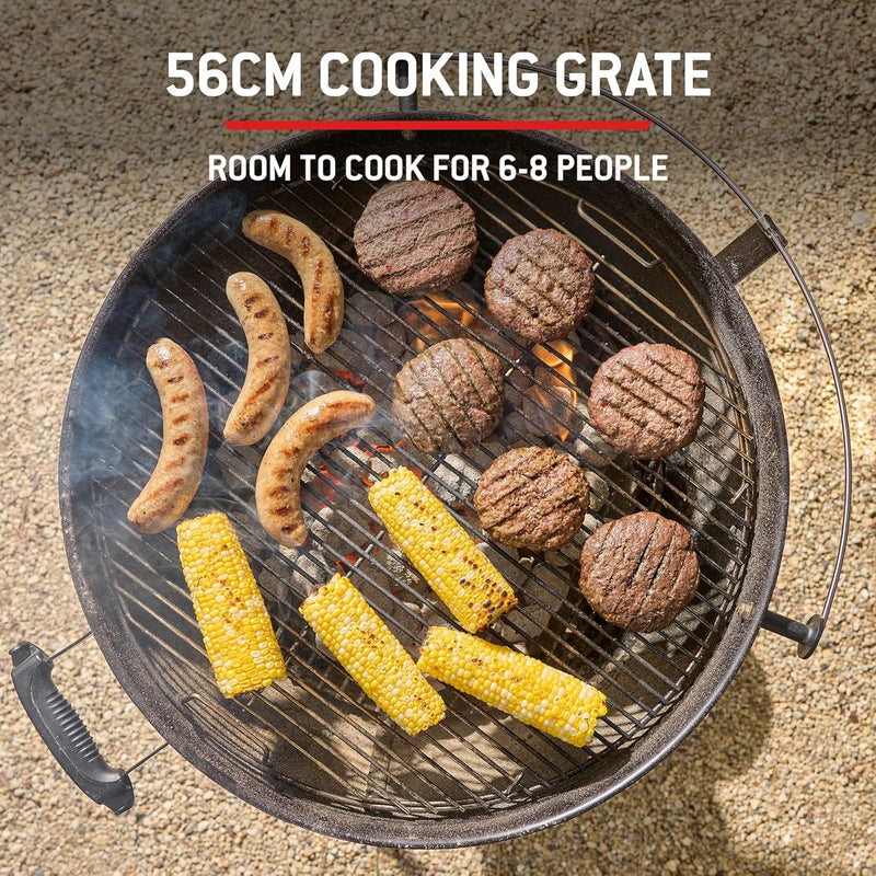 Compact Kettle Barbecue Porcelain-Enamelled Lid Bowl