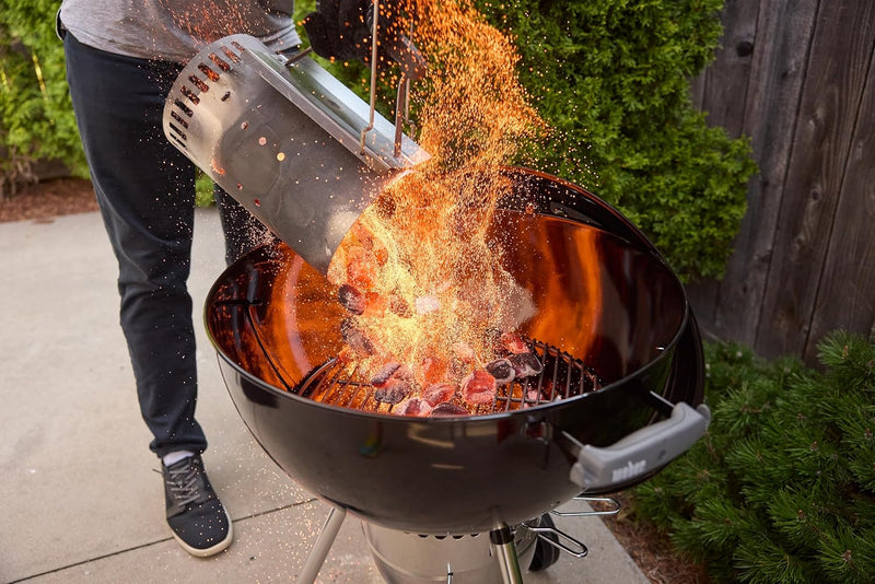 Compact Kettle Barbecue Porcelain-Enamelled Lid Bowl