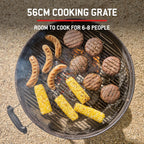 Compact Kettle Barbecue Porcelain-Enamelled Lid Bowl