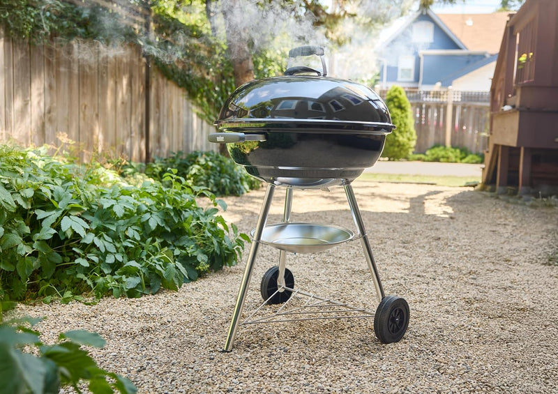 Compact Kettle Barbecue Porcelain-Enamelled Lid Bowl