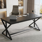 Computer Desk Home Office PC Metal Wood 152x60CM