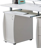 Computer Desk with 3 Drawers Cupboard Keyboard Shelf