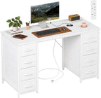 Computer Desk with 8 Fabric Drawers Home Office
