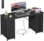 Computer Desk with 8 Fabric Drawers Home Office