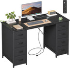 Computer Desk with 8 Fabric Drawers Home Office