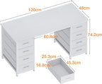 Computer Desk with 8 Fabric Drawers Office Storage