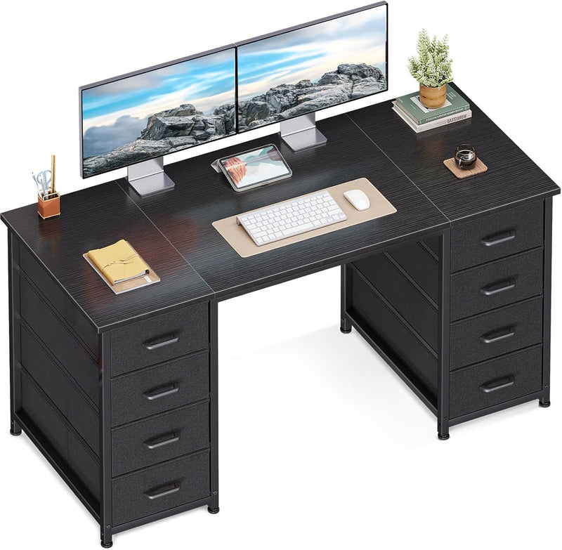 Computer Desk with 8 Fabric Drawers Office Storage