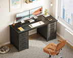 Computer Desk with 8 Fabric Drawers Office Storage