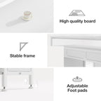 Computer Desk with 9 Drawers LED Light 120