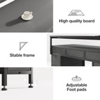 Computer Desk with 9 Drawers LED Light 120