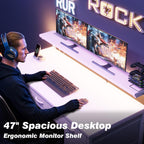Computer Desk with 9 Drawers LED Light 120