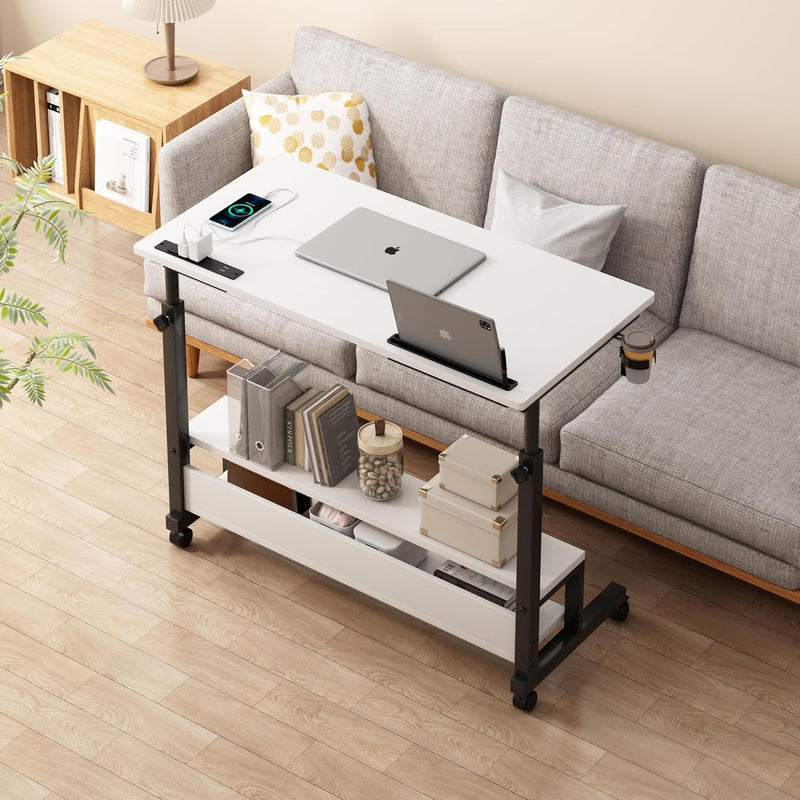 Computer Desk with 9 Drawers LED Light 120
