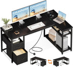 Computer Desk with Drawers 140x80CM Corner Office