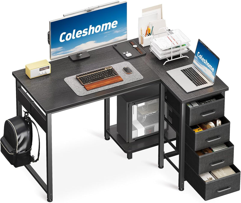 Computer Desk with Drawers Corner