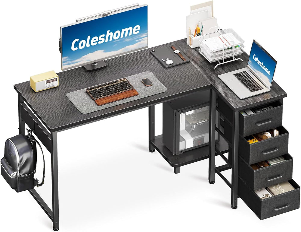 Computer Desk with Drawers Corner