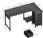 Computer Desk with Drawers Corner