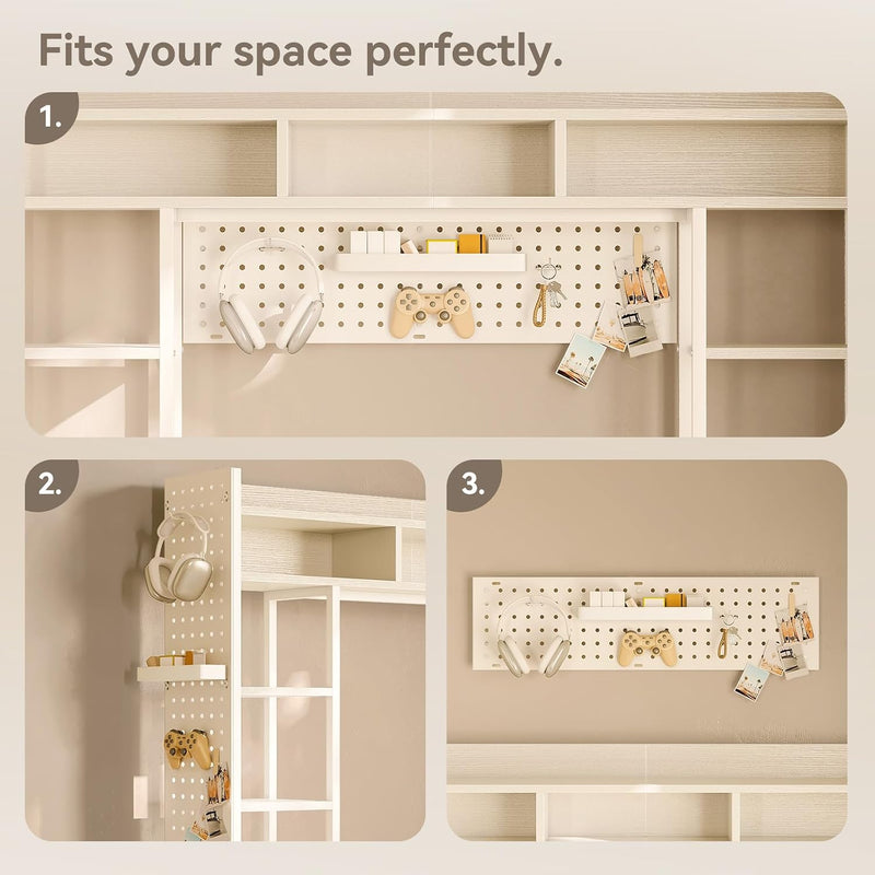 Computer Desk with Drawers Display Shelves