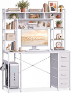 Computer Desk with Drawers Display Shelves