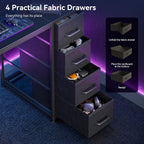 Computer Desk with Drawers Display Shelves