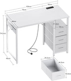 Computer Desk with Drawers Office Sockets