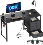 Computer Desk with Drawers Office Sockets