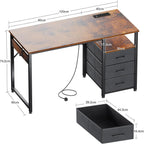 Computer Desk with Drawers Office Sockets