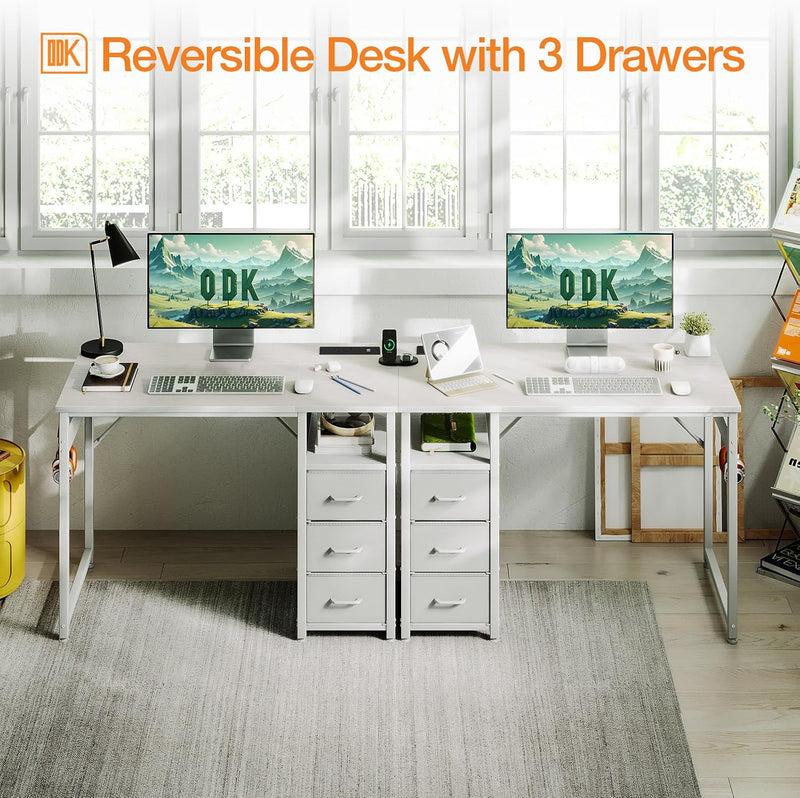 Computer Desk with Drawers Office Sockets