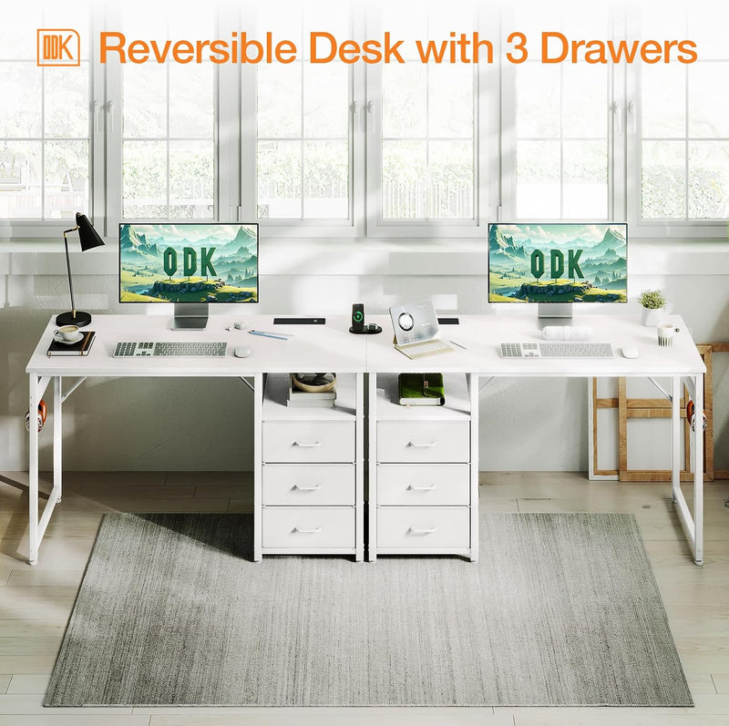 Computer Desk with Drawers Office Sockets