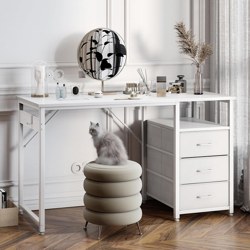 Computer Desk with Drawers Office Sockets