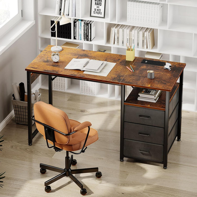 Computer Desk with Drawers Office Sockets