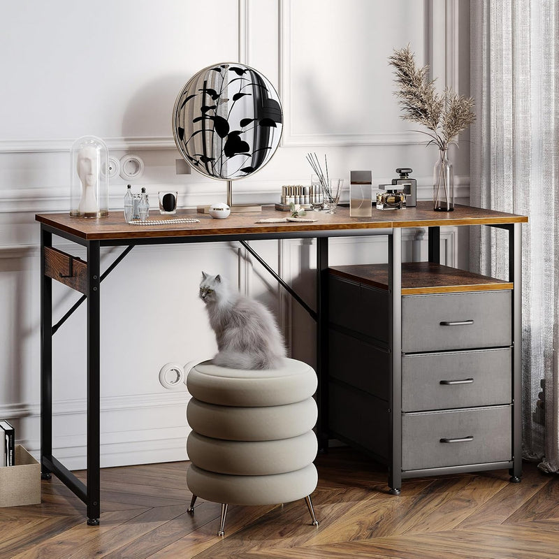 Computer Desk with Drawers Office Sockets