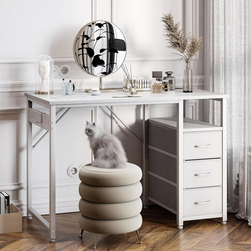 Computer Desk with Drawers Office Sockets